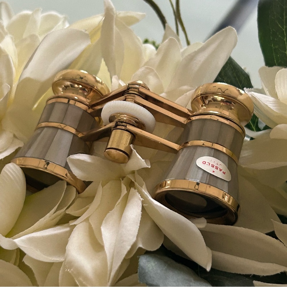 SWIFT GOLD AND GRAY OPERA GLASSES, VINTAGE 1980s, LIKE NEW CONDITION!🎟️ - Picture 2 of 14